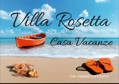 a boat and a starfish on the beach with a message at Villa Rosetta vacanze al mare in Carini