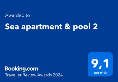 a screenshot of the sea apartment and pool website with the textouched to sea apartment at Sea apartment & pool 2 in Palermo