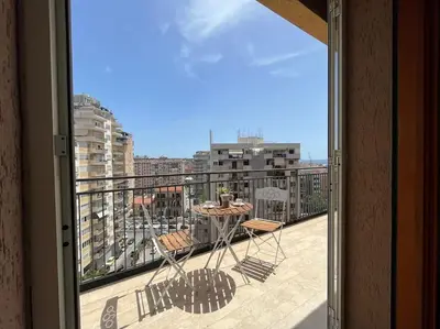 a view of a balcony with a table and chairs at Petrocelli 364 in Palermo