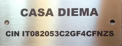 a metal cylinder with the words casa derma on it at Casa Diema in Palermo