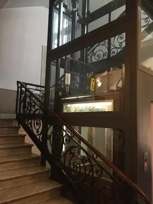 a set of stairs leading up to a building at Due Cani Apartment in Palermo
