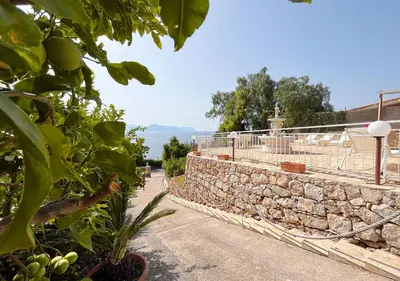 a stone wall next to a stone wall at Solemar Sicilia - Villa Elis in Bagheria