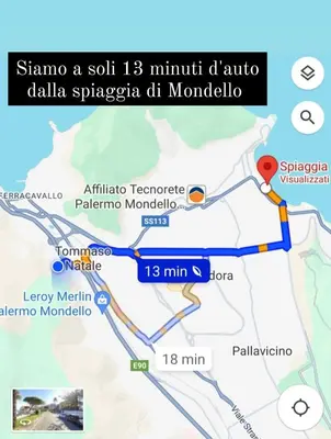 a map of sirmione a soil minute radius of mandica sigalo at La casetta degli ulivi in Palermo