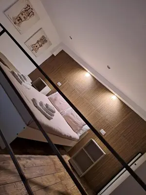 a view of a bedroom with a bunk bed at Mafone Home in Palermo