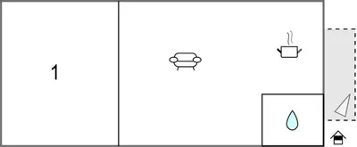 a diagram of a house with three different views at Beautiful Apartment In Trappeto in Trappeto