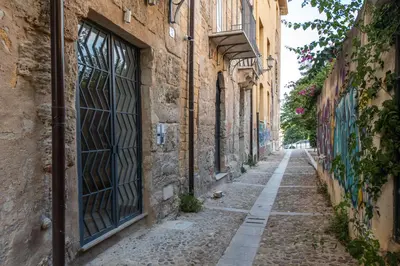 a view of a city from a balcony at Casa Azul alla Cala by Wonderful Italy in Palermo