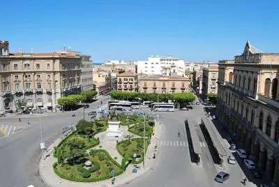 an aerial view of a street in a city at Casa Mauro in Palermo
