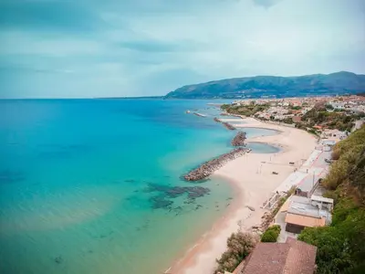 an aerial view of a beach in the ocean at Apartment Stelle by Interhome in Trappeto
