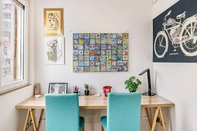 a large entertainment center with a television in a living room at Lucky Home Palermo in Palermo