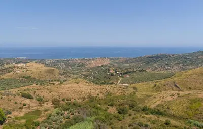 an aerial view of the mountains and the ocean at 2 Bedroom Amazing Home In Trabia in Trabia