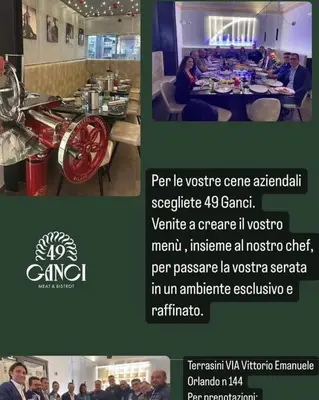 a flyer for a restaurant with a picture of a motorcycle at Holiday House Vitruvian in Terrasini