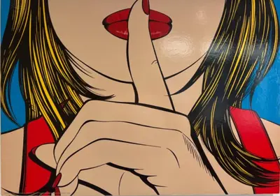 a woman holding her hand up to her face at Casetta dei Colori - Apartament in Palermo