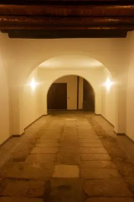 an empty hallway in an old building at bb45 superior holiday's house CIR 19082053C204471 in Palermo