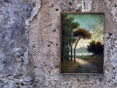 a picture of a painting on a wall at MaMa7 in Palermo