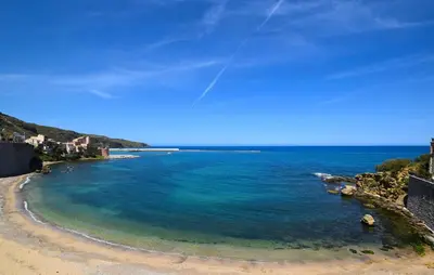 a view of a beach with blue water at Amazing Home In Trappeto With Wifi in Trappeto
