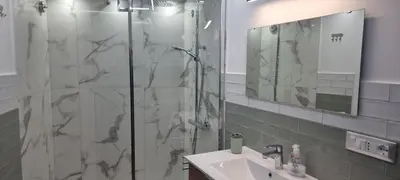 a bathroom with a shower and a sink at Le Antiche Porte in Palermo