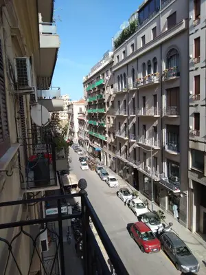 a view of a city street with cars and buildings at A casa di Elvira in Palermo
