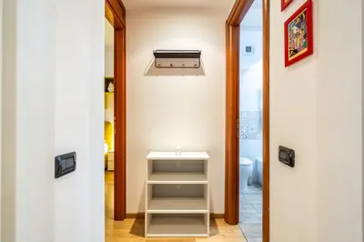 a bathroom with a sink and a mirror at [MoroHouse] 50mt from Teatro Massimo in Palermo