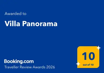 a yellow rectangle with the words villa panamanca on it at Villa Panorama in Trappeto
