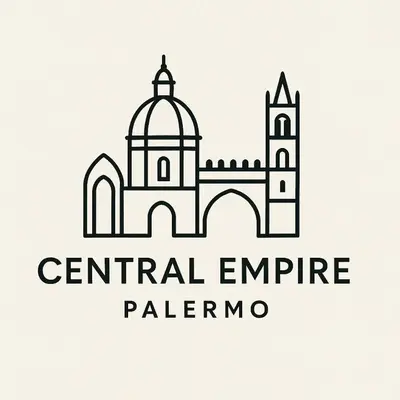 a logo of the cathedral of palma at Central Empire in Palermo
