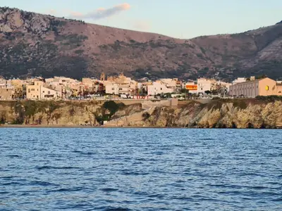 a view of a city from the water at Azzurra Home in Terrasini