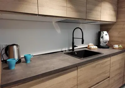 a kitchen counter with a sink and a mixer at Ciuririvù in Palermo