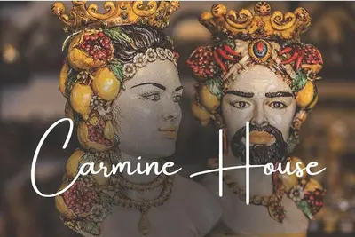 a picture of a man and a woman wearing crowns at Carmine House in Monreale