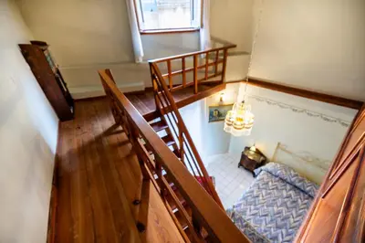 an overhead view of a staircase in a house at Francy House in Termini Imerese