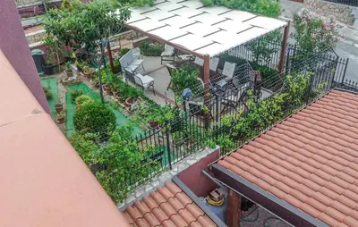 an overhead view of a garden on a roof at Awesome Apartment In Trabia in Trabia