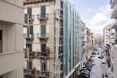 a view of a city street from a building at New Stabile APT Balcony central apartment in Palermo