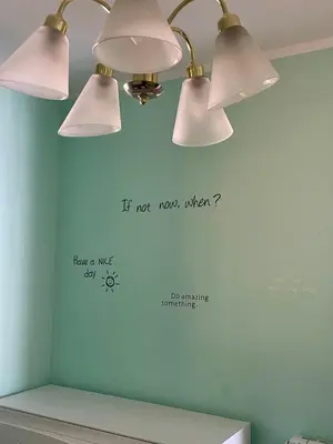 a chandelier with the words if not not now when they arent at Fun House in Trabia