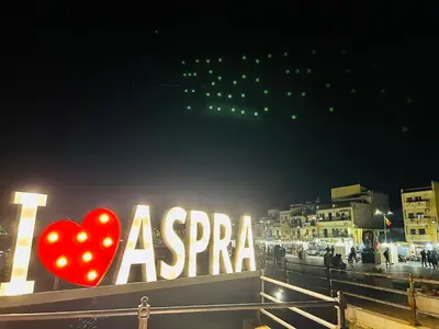 a sign that says i love asparaza with a red heart at Le Case di Ciccine' in Bagheria