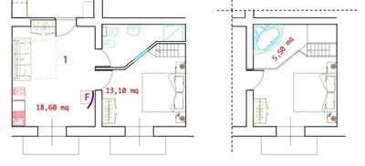 a floor plan of a house at Central Station in Palermo
