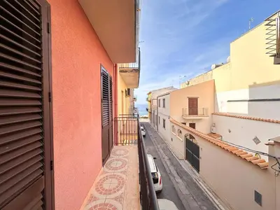 a view of an alley from a building at Terrazza Bellini in Castellammare del Golfo