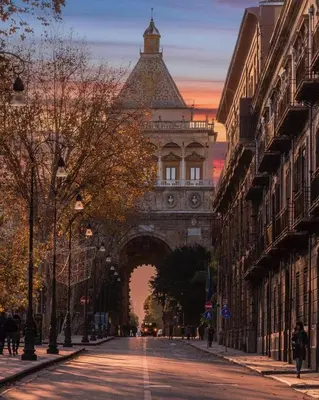 a view of the eiffel tower from a street at Casa Marì Holiday House in Palermo