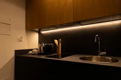 a kitchen with a sink and a counter top at La Dimora dei Paladini in Bagheria