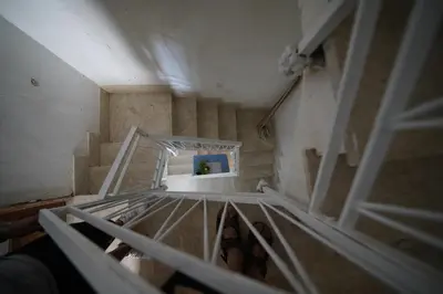 an overhead view of a staircase in a building at Casa di via Sole in Castellammare del Golfo