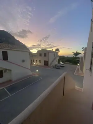 a view of a street from the balcony of a house at Sole di Sicilia in Castelluzzo
