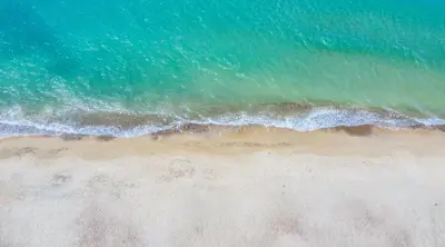 an aerial view of a beach with the ocean at Sicily Apartment 1 - BLUE WAVES in Campofelice di Roccella