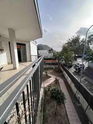 a view of a balcony of a house at Villa Mia Mondello, 200m to beach, private parking in Palermo
