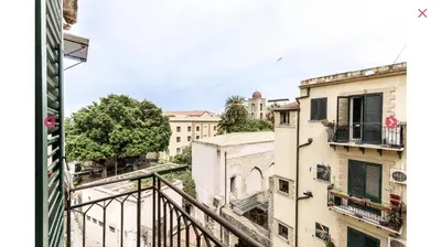 a view from a balcony of buildings at casadeb orleans in Palermo