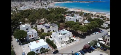 an aerial view of a city with white houses at Villa Ippolita - 2 Bedrooms Apartment with Exclusive Garden in San Vito lo Capo