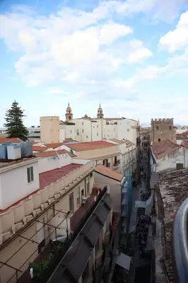an aerial view of a city with buildings at Palermo Centro Affittacamere Spina in Palermo