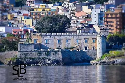 a view of a city from the water at Casa Nenè in Trabia