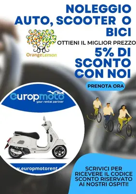 a poster for a scooterooter club at Orange Lemon Garden Palermo in Palermo