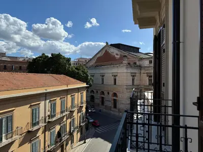 a view from a balcony of a building at Politeama Libertà Home Sweet Home in Palermo