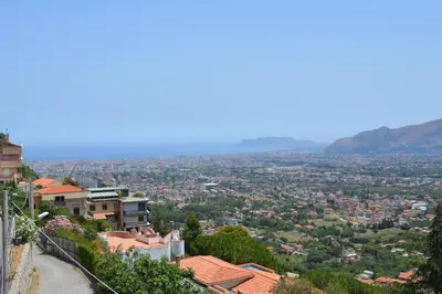 a view of a city from a hill at Casa Paola in Monreale