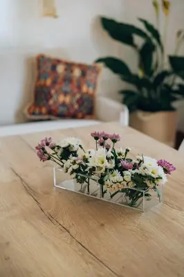 a vase of flowers sitting on a table at Giardino della Kalsa in Palermo