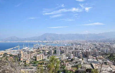 a view of a city with a harbor at Stunning Apartment In Palermo With Wifi in Palermo