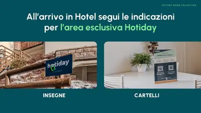a collage of two pictures of a hotel room at HOTIDAY Mondello Beach in Mondello